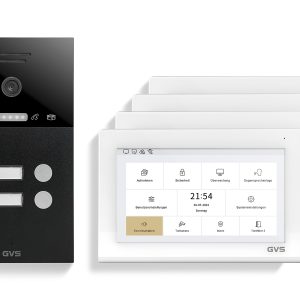 IP Video-TĂĽrsprechanlage 2-FH/4x 7" Touchscreen Komplett-Set AVS1348A