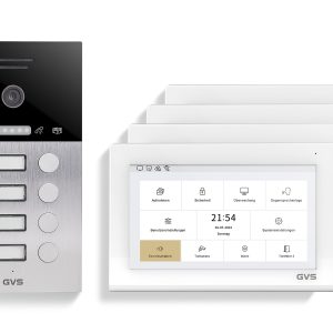 IP Video Türsprechanlage 4-FH/4x 7" Touchscreen Komplett-Set AVS4461U