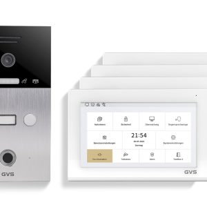IP Video TĂĽrsprechanlage 1-FH/4x 7" Touchscreen Komplett-Set AVS4474U