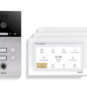 IP Video Türsprechanlage 2-FH/3x 7" Touchscreen Komplett-Set AVS4476U