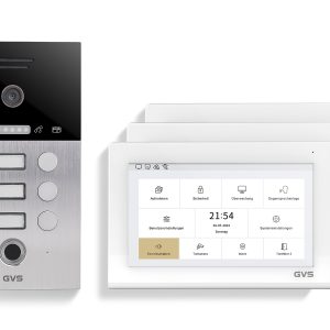 IP Video Türsprechanlage 3-FH/3x 7" Touchscreen Komplett-Set AVS4478A