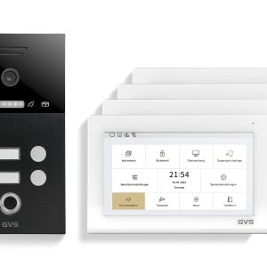 IP Video T&uuml;rsprechanlage 2-FH/4x 7" Touchscreen Komplett-Set AVS4485A