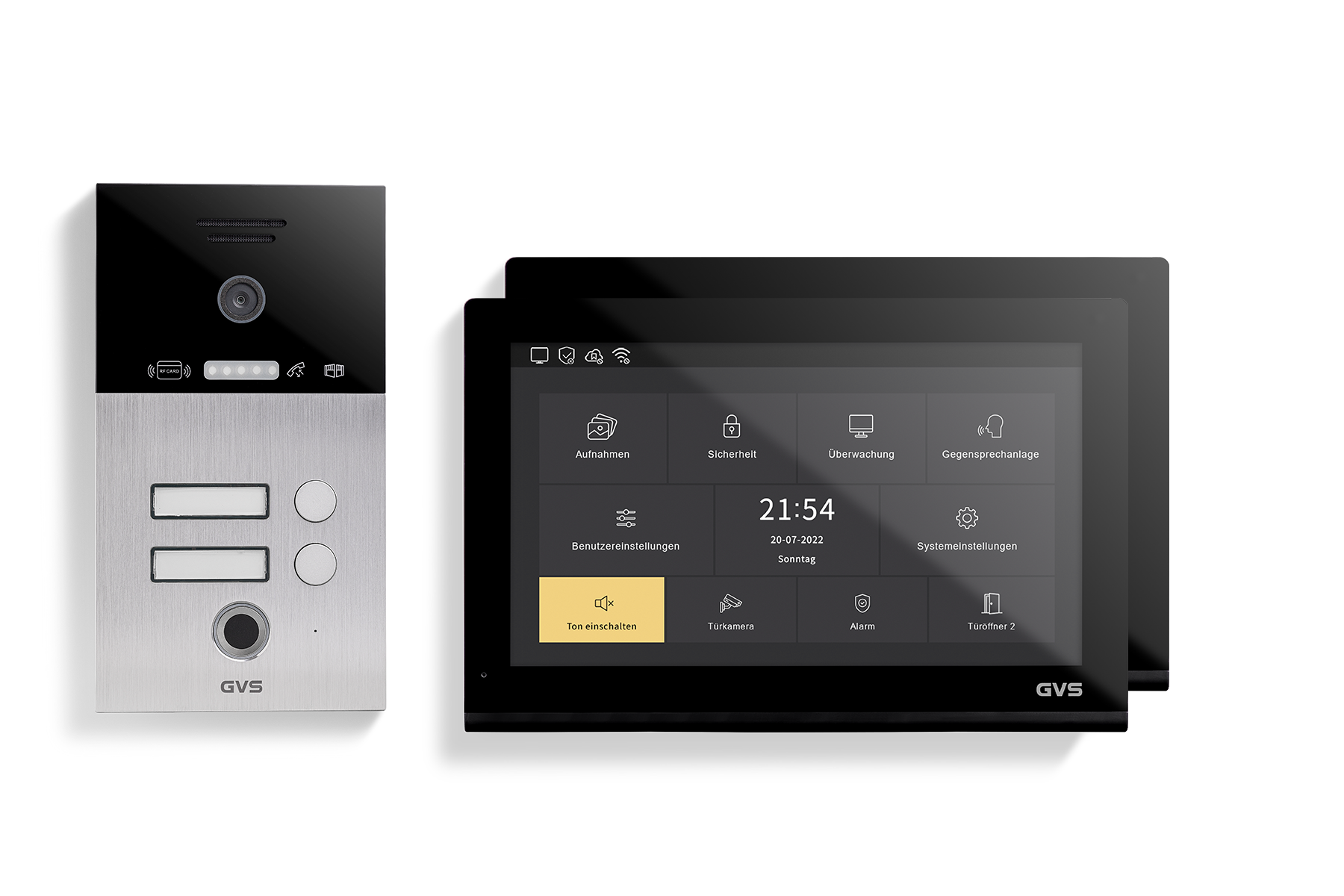 IP Video Türsprechanlage 2-FH/2x 10" Touchscreen Komplett-Set AVS5532A