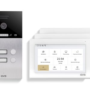 IP Video Türsprechanlage 2-FH/3x 7" Touchscreen Komplett-Set AVS4458U