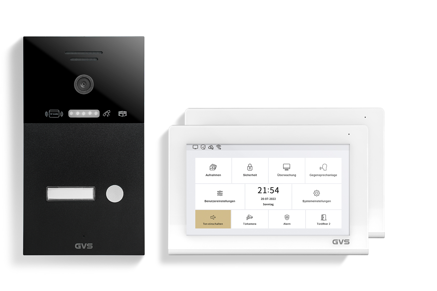 IP Video Türsprechanlage 1-FH/2x 7" Touchscreen Komplett-Set AVS4463U