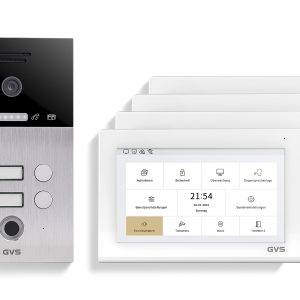 IP Video Türsprechanlage 2-FH/4x 7" Touchscreen Komplett-Set AVS4477A