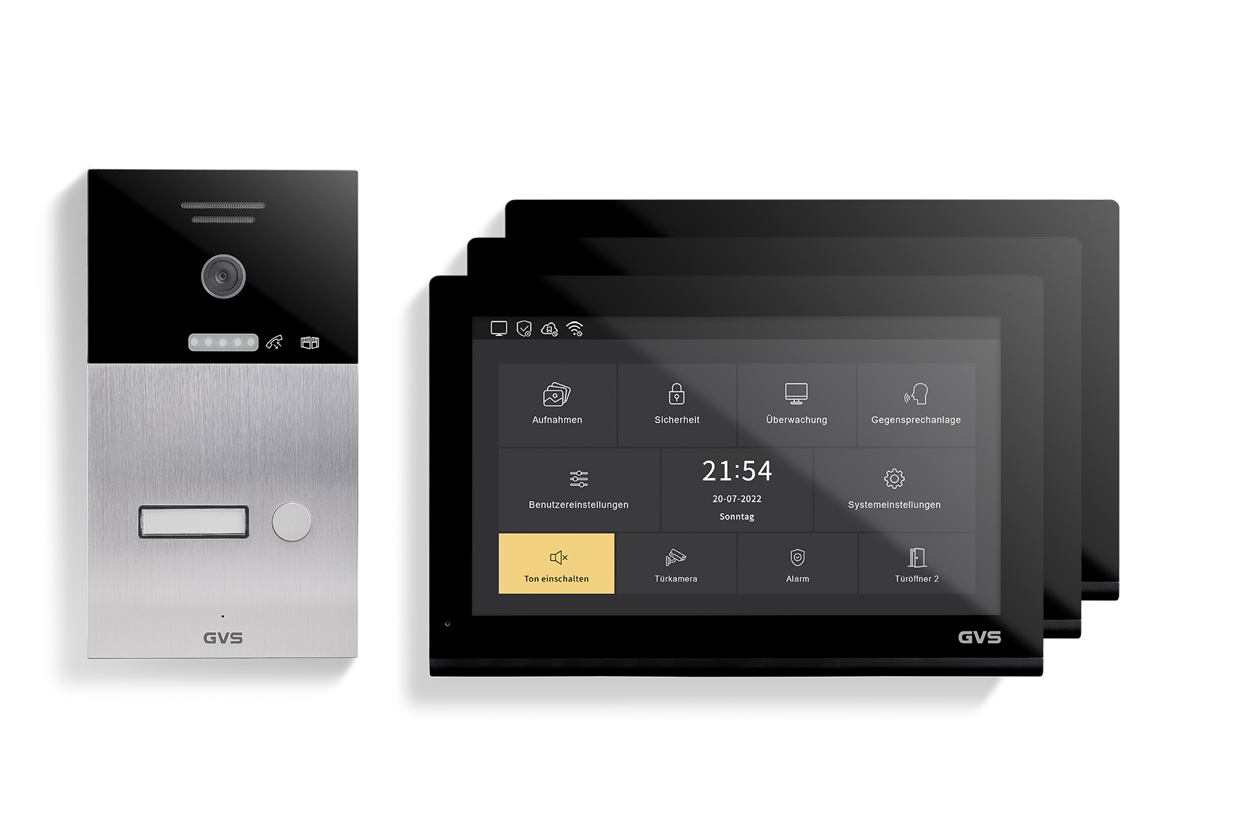 IP Video-Türsprechanlage 1-FH/3x 10" Touchscreen Komplett-Set AVS5507A