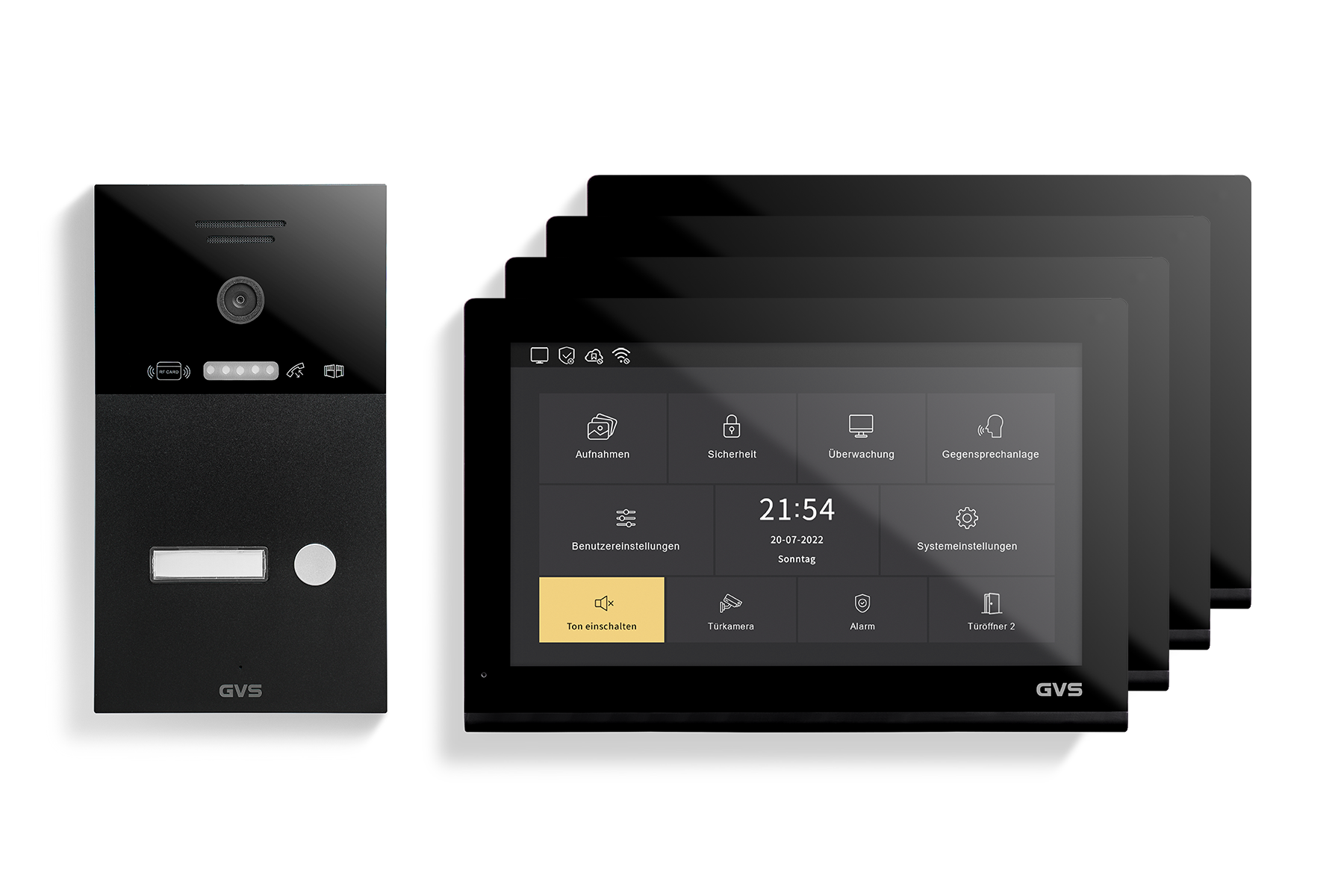 IP Video Türsprechanlage 1-FH/4x 10" Touchscreen Komplett-Set AVS5539U