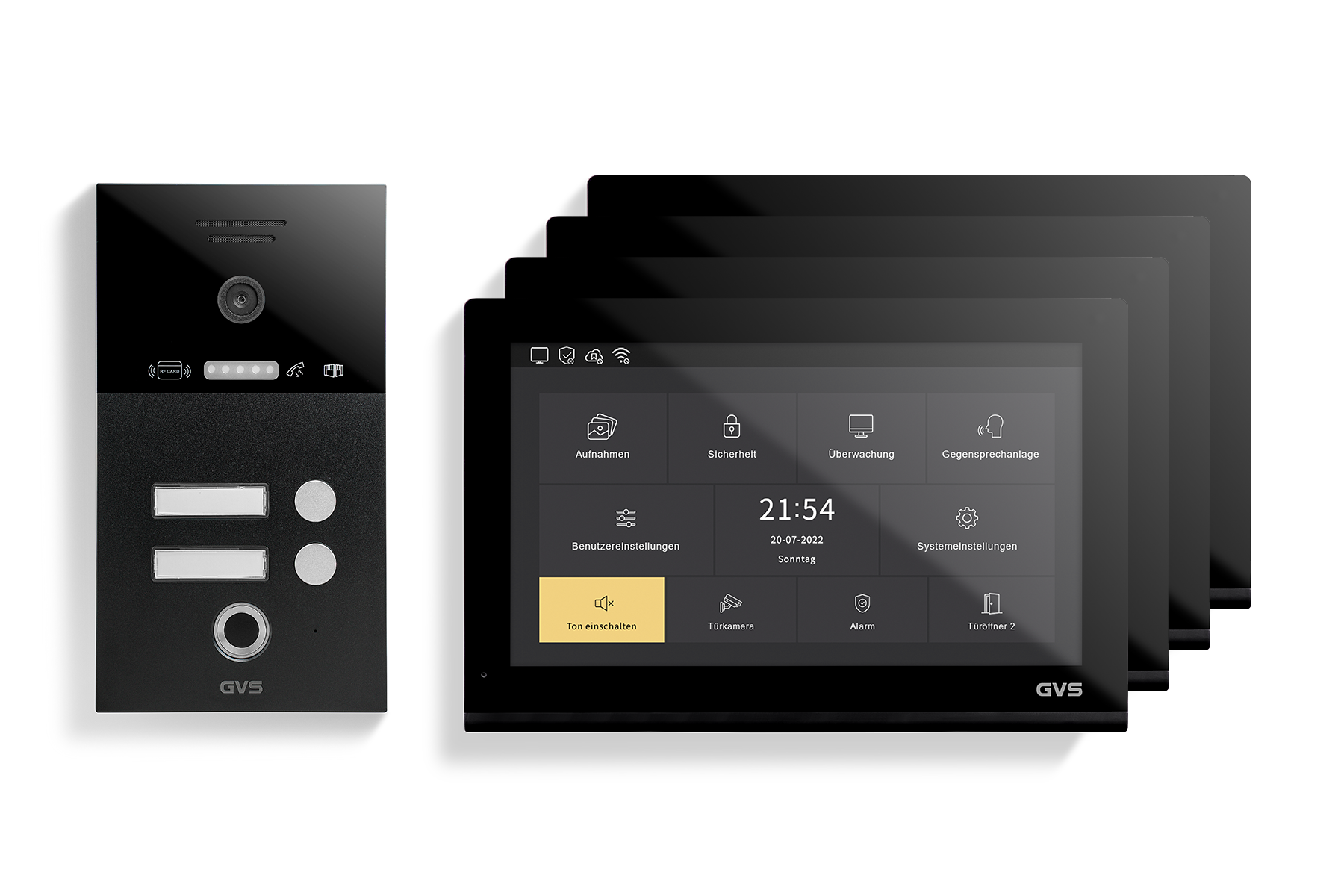 IP Video Türsprechanlage 2-FH/4x 10" Touchscreen Komplett-Set AVS5551U
